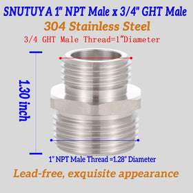 SNUTUYA stainless steel garden hose adapter designed for outdoor durability
