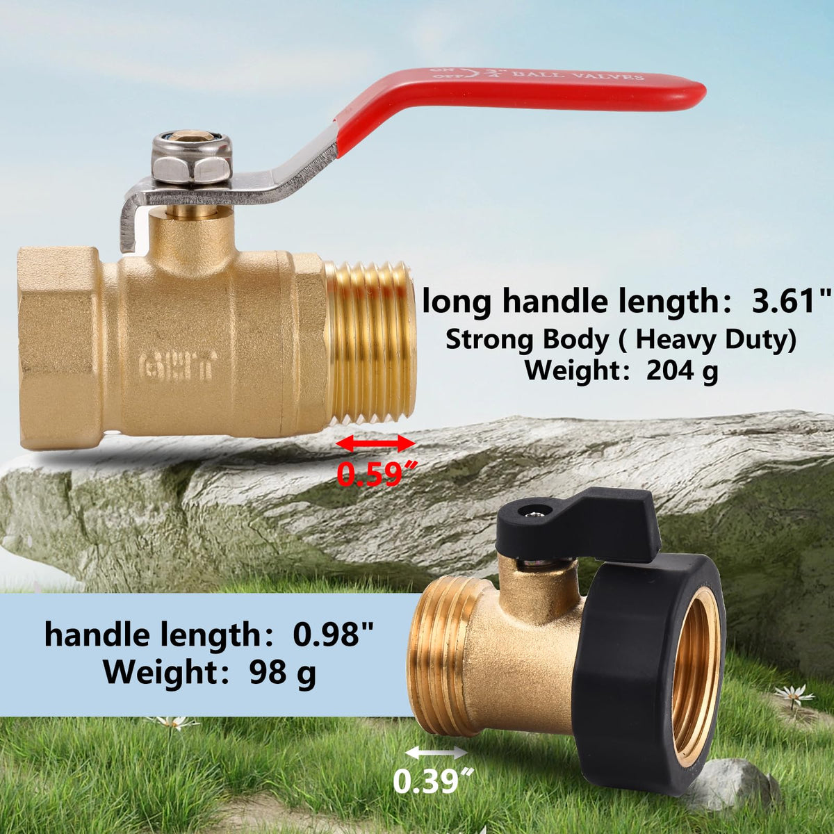SNUTUYA standard 3/4 GHT thread fits hoses and outlets