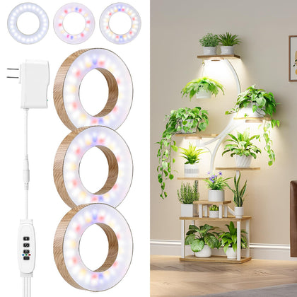 SNVHLQ 3CCT grow lights 3-head system for even coverage and plant growth