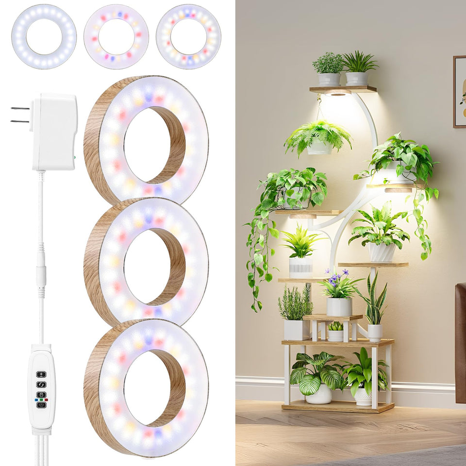 SNVHLQ 3CCT grow lights 3-head system for even coverage and plant growth