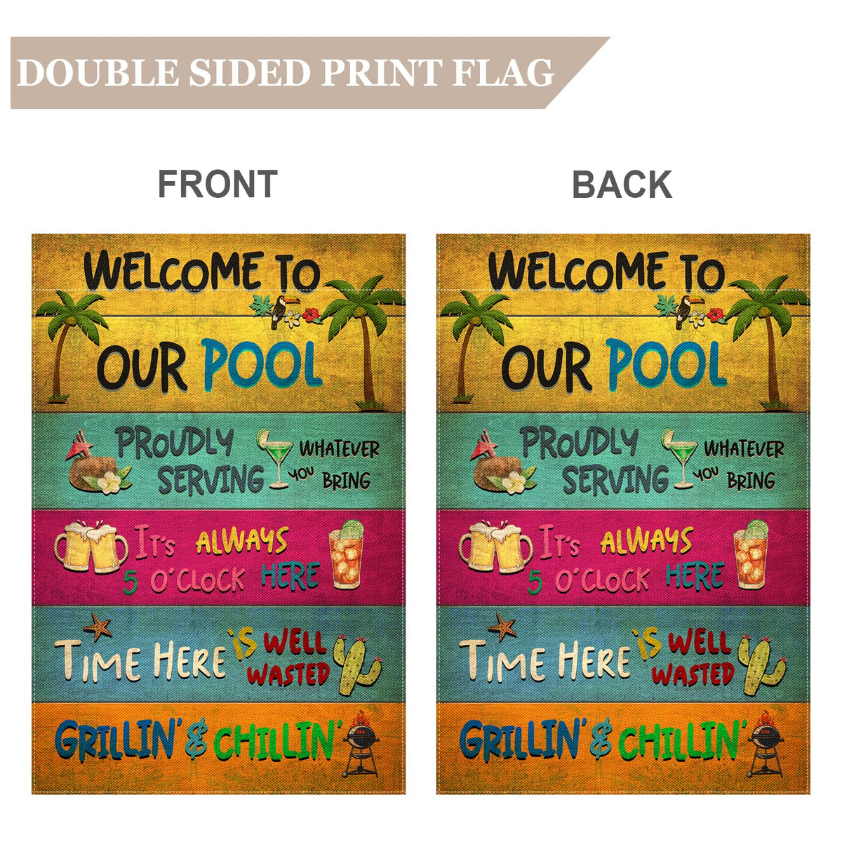 Snycler outdoor welcome flag garden decor for porch and yard