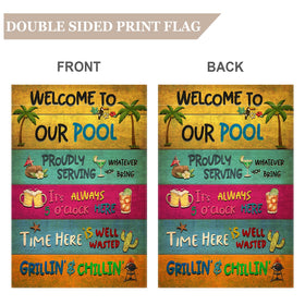 Snycler outdoor welcome flag garden decor for porch and yard