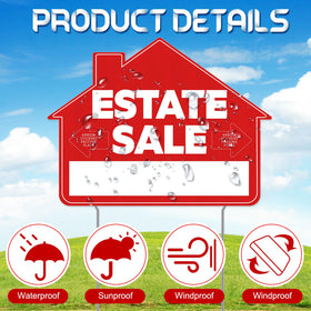 Soaoo corrugated plastic sign withstands rain for outdoor listings