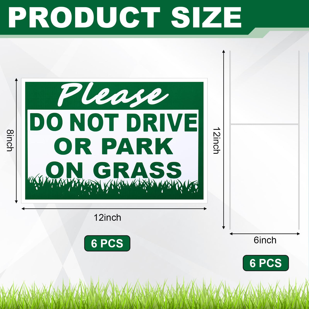 Soaoo durable yard sign keeps off grass to protect your lawn.