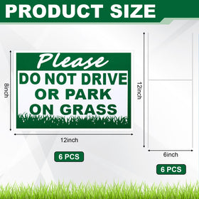 Soaoo durable yard sign keeps off grass to protect your lawn.