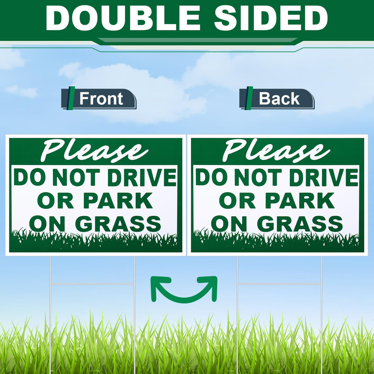 Soaoo easy-install yard sign with H-stake for quick setup.