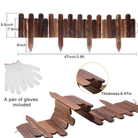 Soaoo flexible border fence bending along curves for irregular garden shapes.