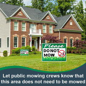 Soaoo lawn sign clearly communicates no-mow area, helping guests respect your grass.