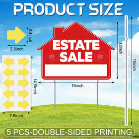 Soaoo metal stakes 15 inch keep signs upright in windy weather