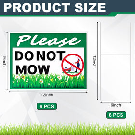 Soaoo no-mow yard sign double-sided, readable from both sides for flexible placement.