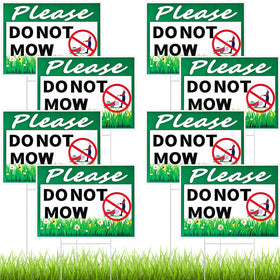 Soaoo please don’t mow sign with metal stake for outdoor yard visibility