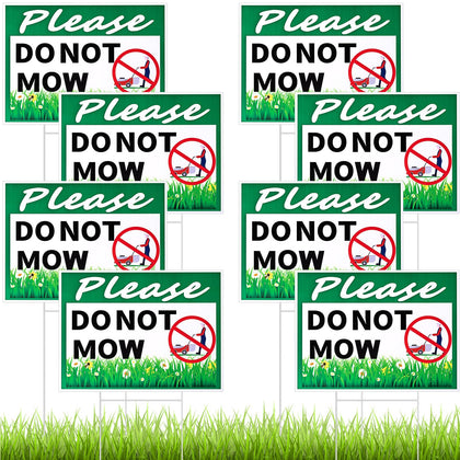 Soaoo please don’t mow sign with metal stake for outdoor yard visibility
