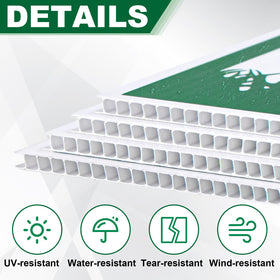 Soaoo waterproof PP grass sign ready for outdoor use in any weather.