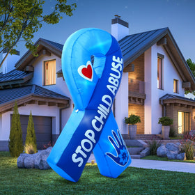 Soaoo 6ft blue ribbon yard decor stands out at events.
