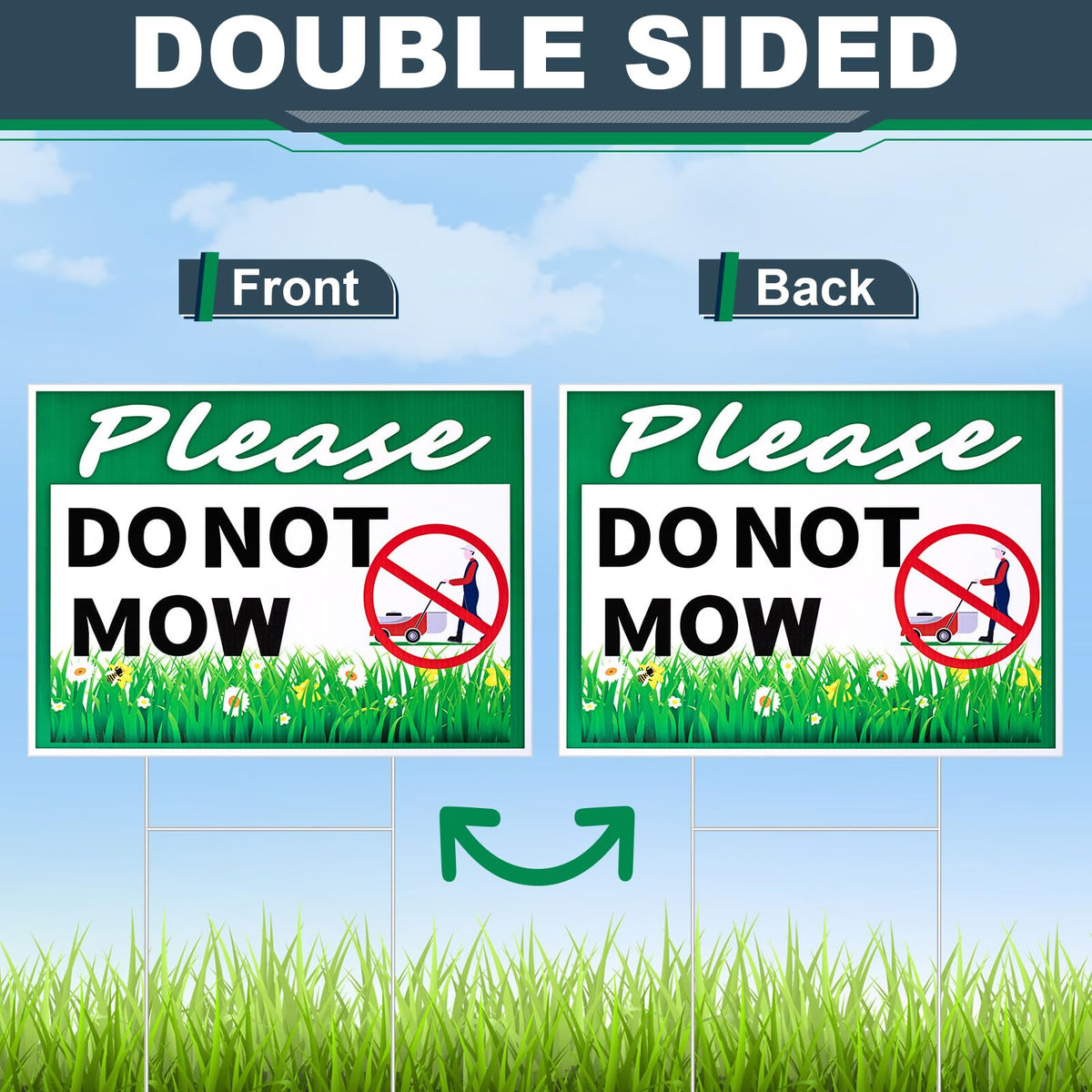 Soaoo yard sign with stake enables quick, stable ground display