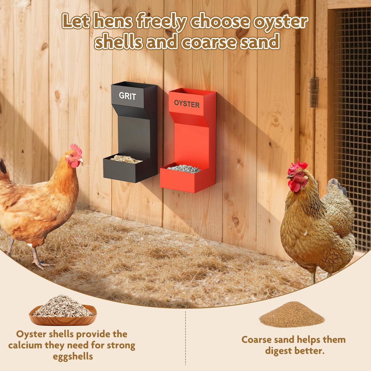 SOAOP hanging feeder setup beside coop for quick install