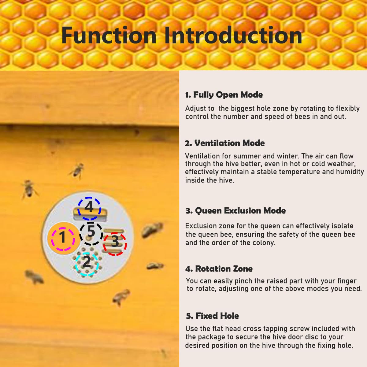 SOAZTAUM gate in queen exclusion mode showcases flexible hive management option.