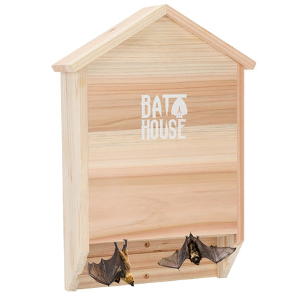 Sobalai 2-chamber cedar bat box front view attracts roosting bats