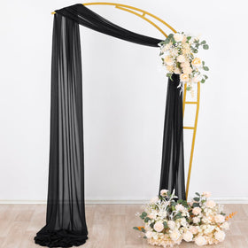 Socomi Gothic wedding fabric highlighting the altar arch and photo backdrop.