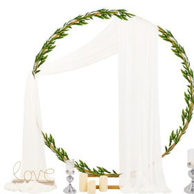 Socomi Ivory White drape background for wedding or baby shower photography.