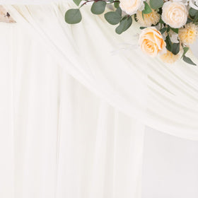 Socomi Ivory White drapery close-up shows soft, wrinkle-free fabric and silky texture.
