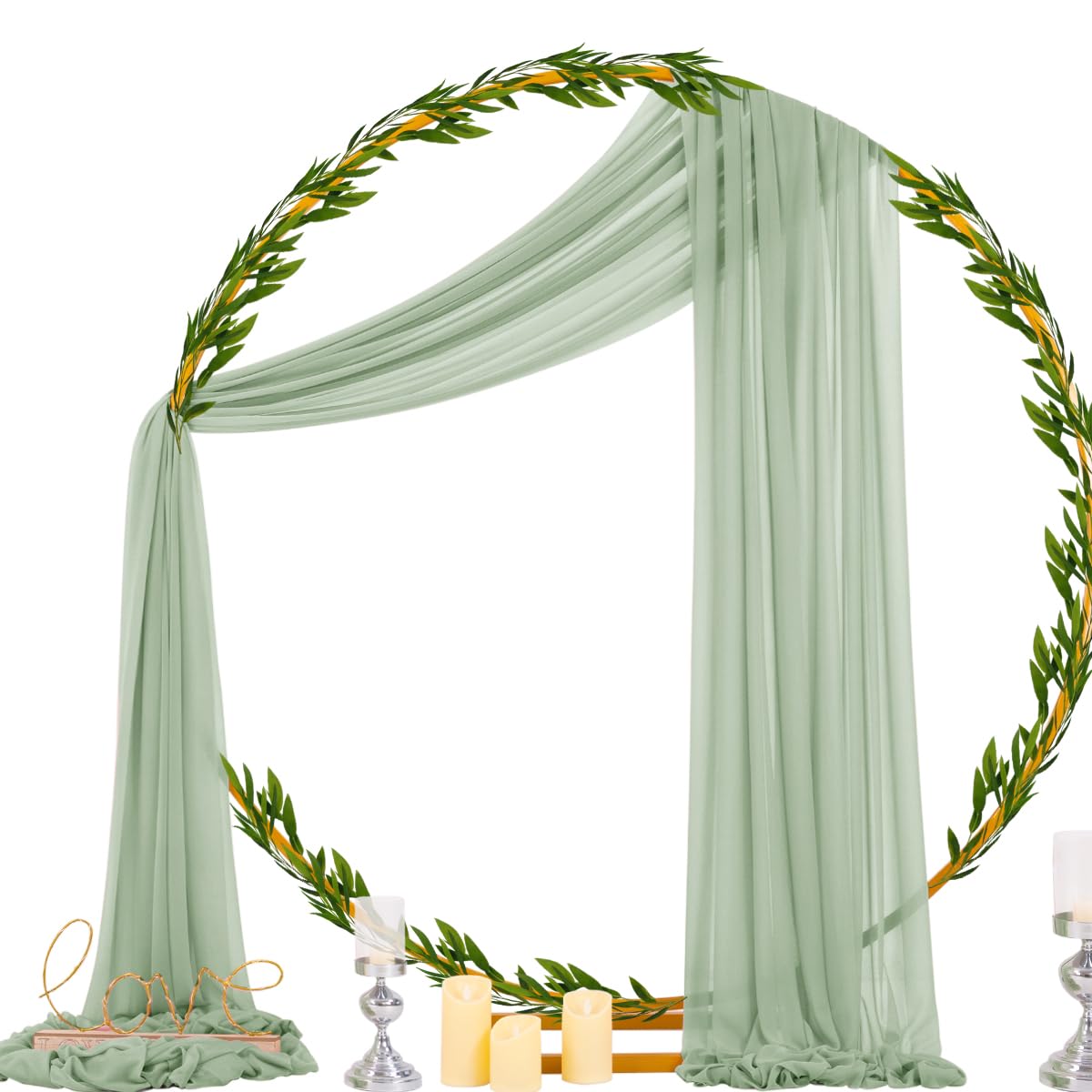 Socomi two panel set suits arches canopies and chuppahs with soft coverage
