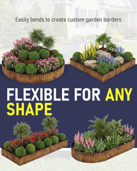 SOCONT customizable edging in multiple sizes and colors for tailor-made spaces.