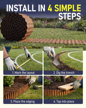 SOCONT 6-inch by 40-foot edging along lawn borders.