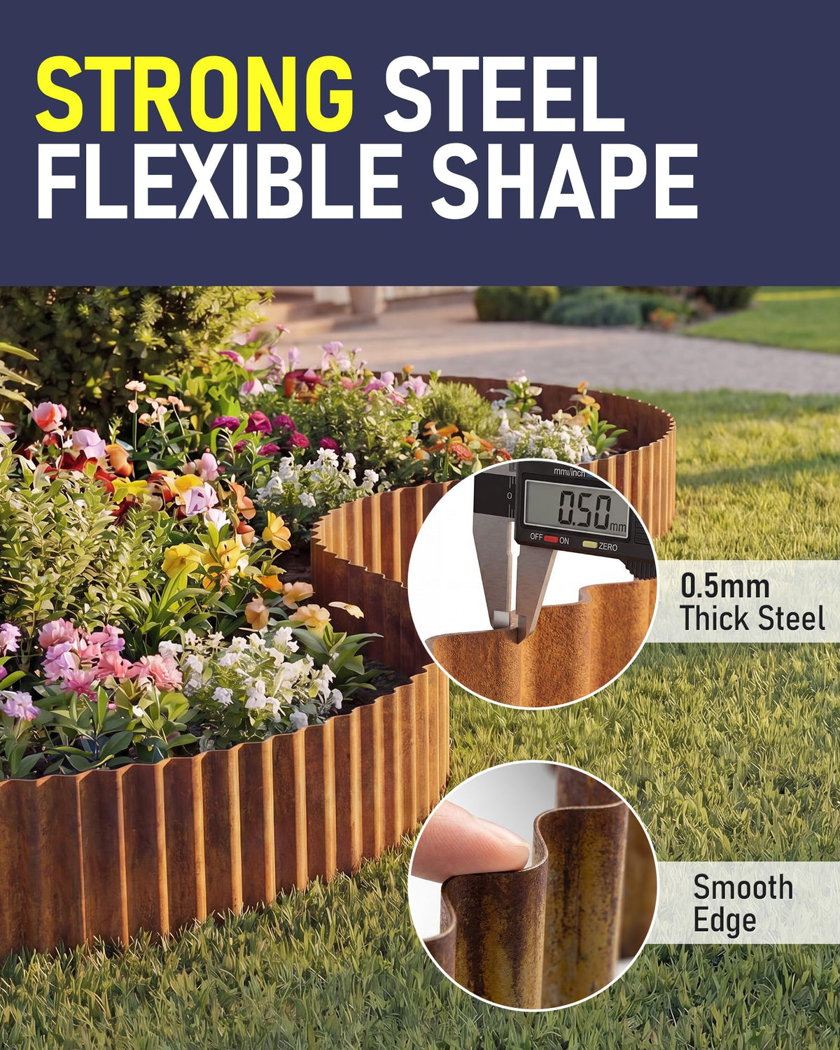 SOCONT modern corrugated design enhances curb appeal in lawns.