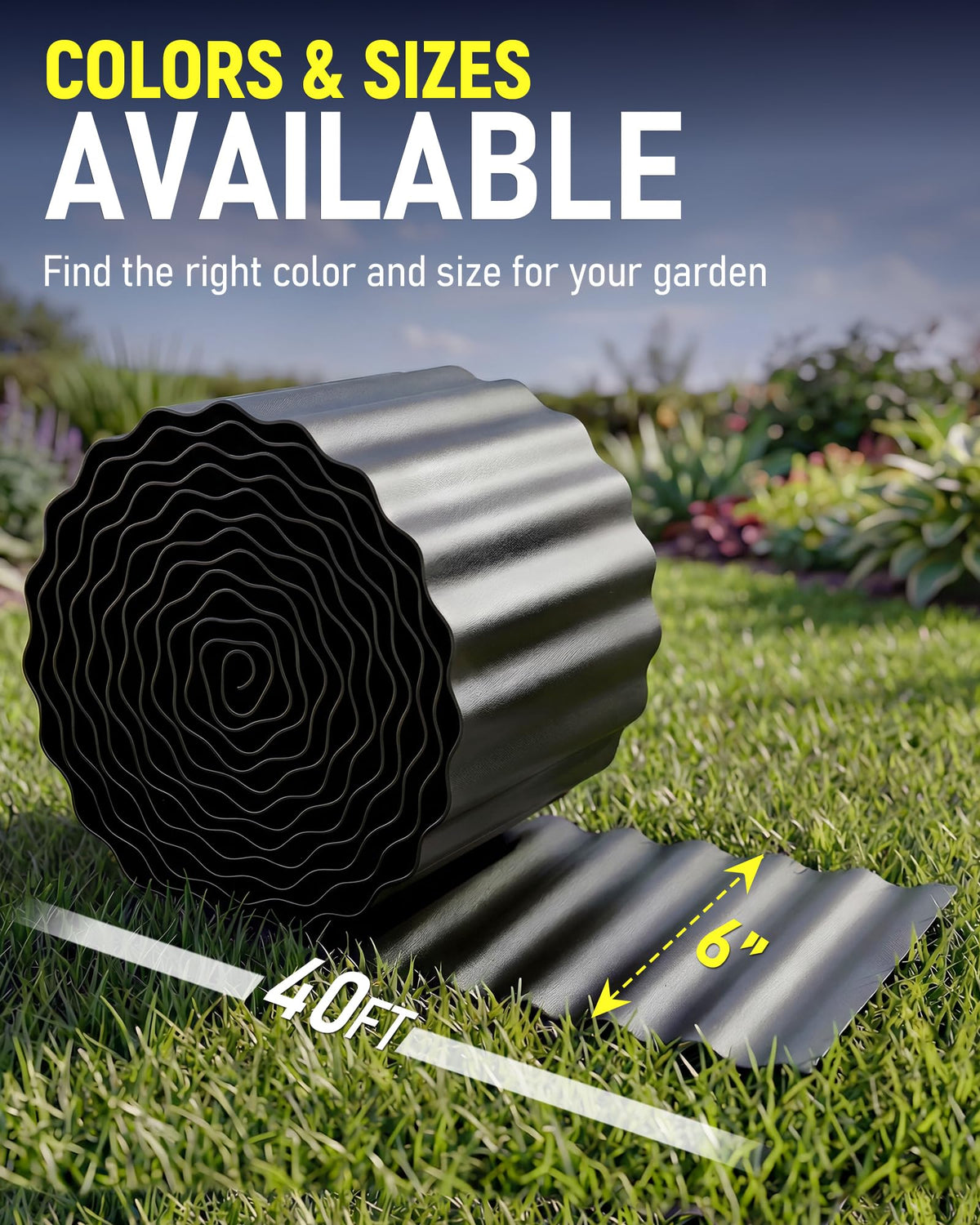 SOCONT garden edging curved layout demonstrates flexibility for curves and beds.