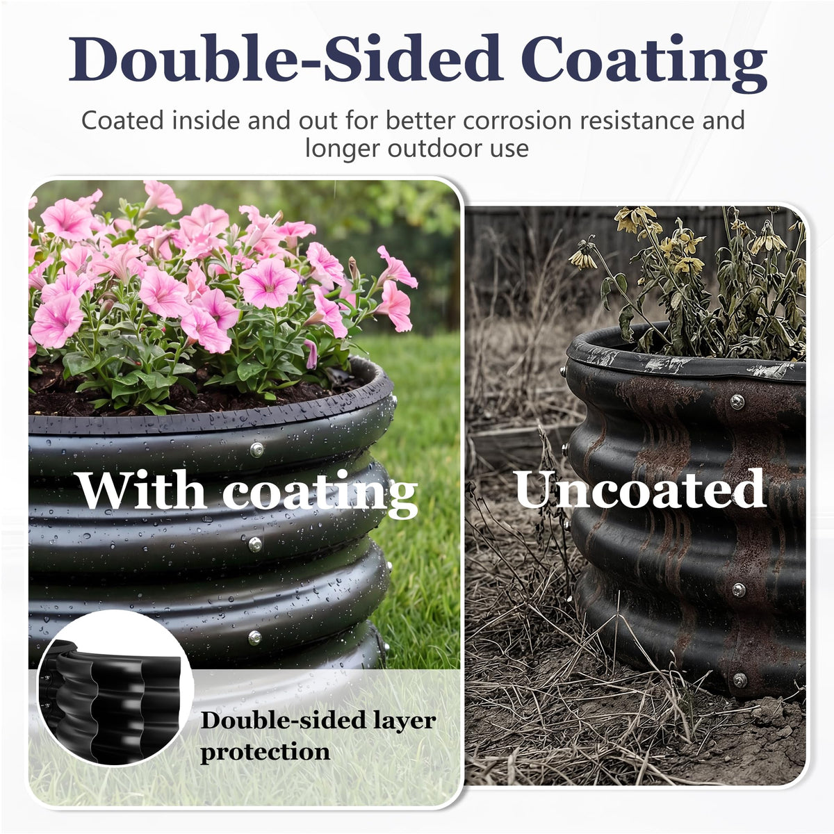 SOCONT double layer paint finish for long-lasting outdoor protection.