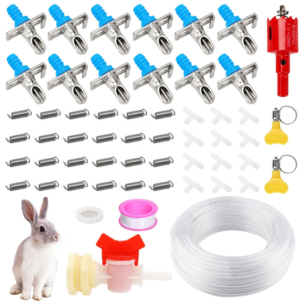 SOEKAVIA Rabbit Nipple Drinker Kit overview for efficient watering.