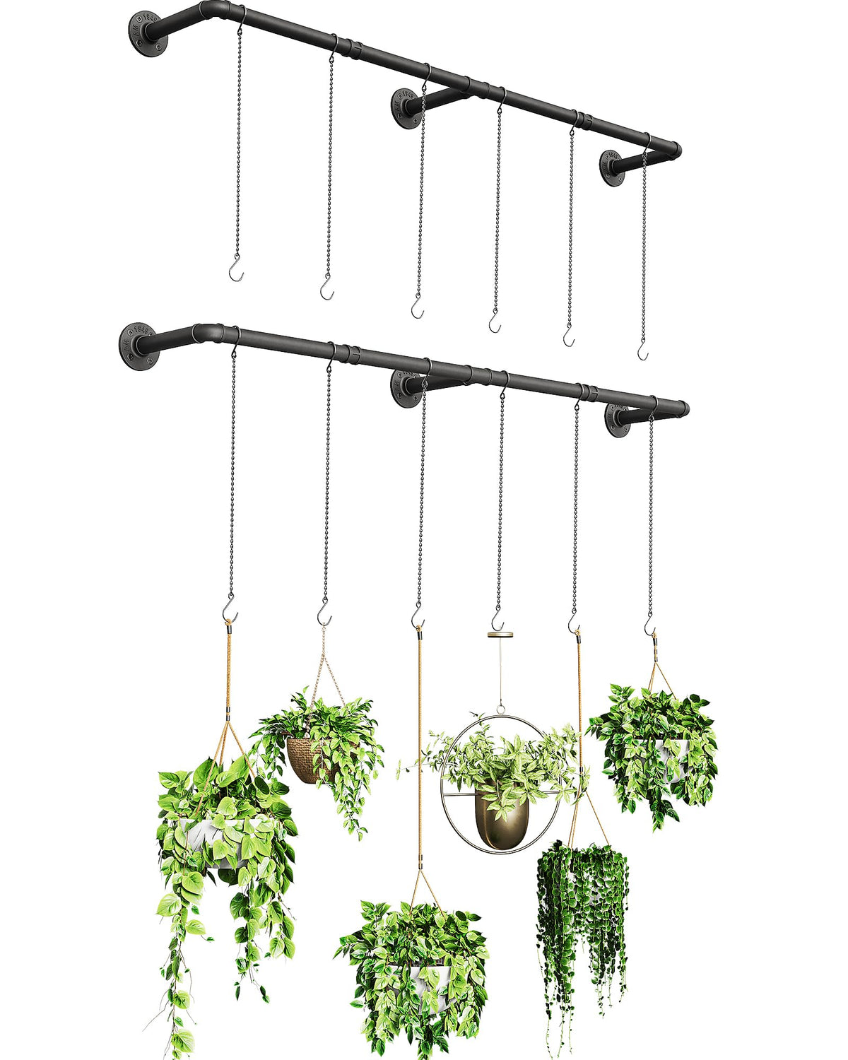 SOFITORG plant hanging rod 65.7 inches overview showing versatile indoor greenery display
