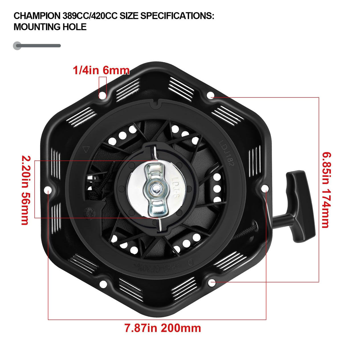 SOFO 500cc pull-start assembly supports versatile startups for Champion devices.