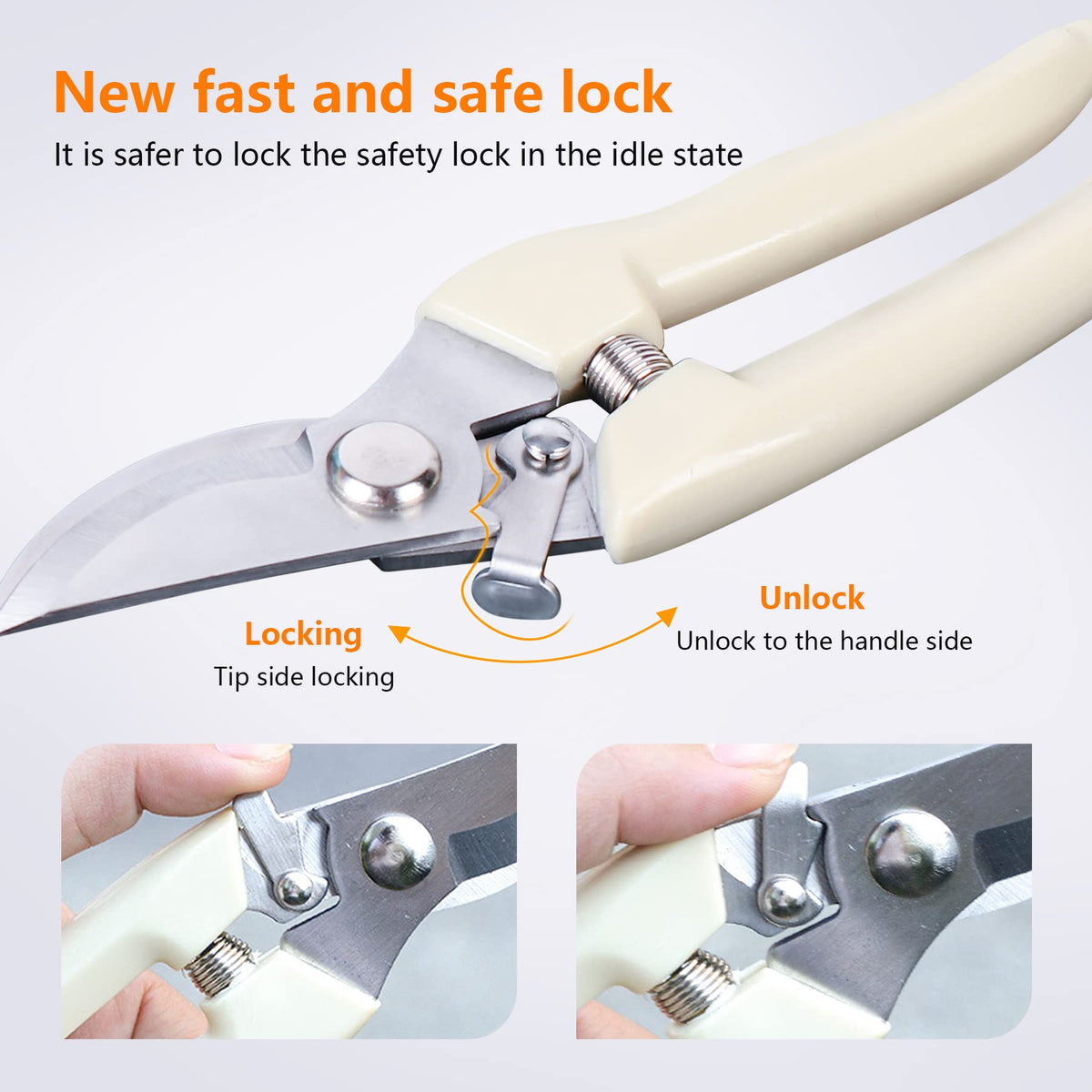SoftSense pruning capability handles stems up to 1 inch in diameter.