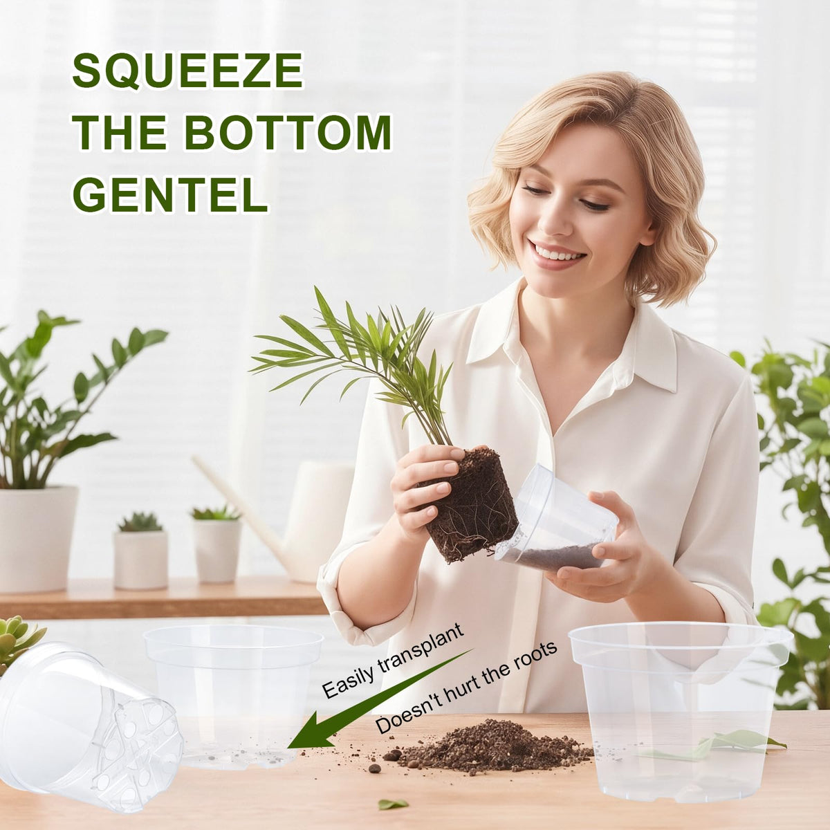 Softum 4-inch clear pot perfect for cuttings and young plants