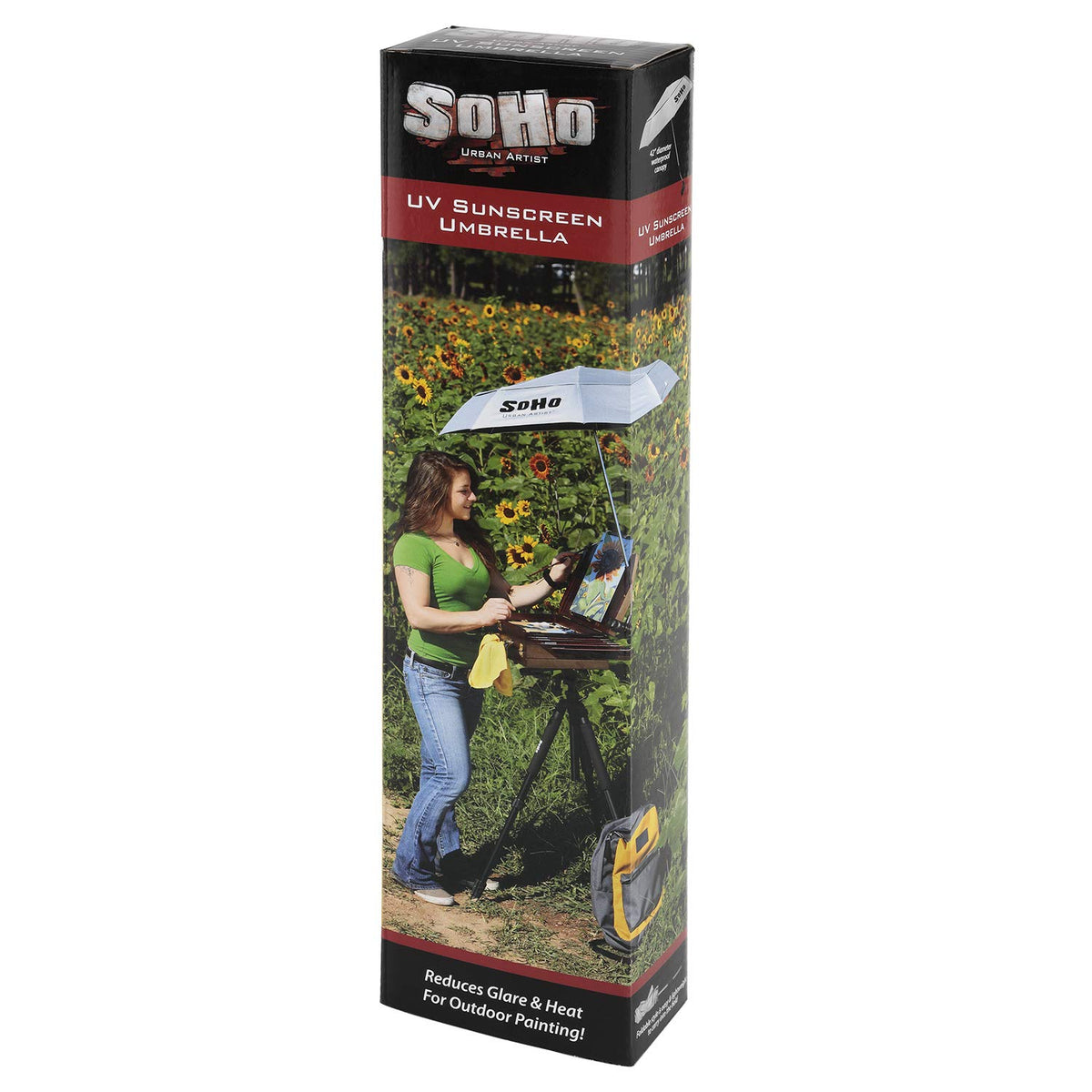 SoHo Urban Artist UV Sunscreen Umbrella portable design suitable for plein air painting.