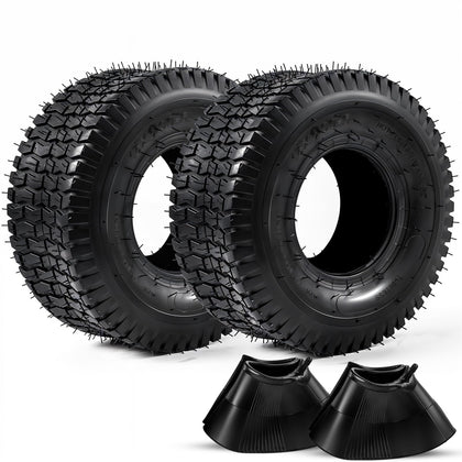 Soiiw 15x6-00-6 front tire tread improves turf traction.