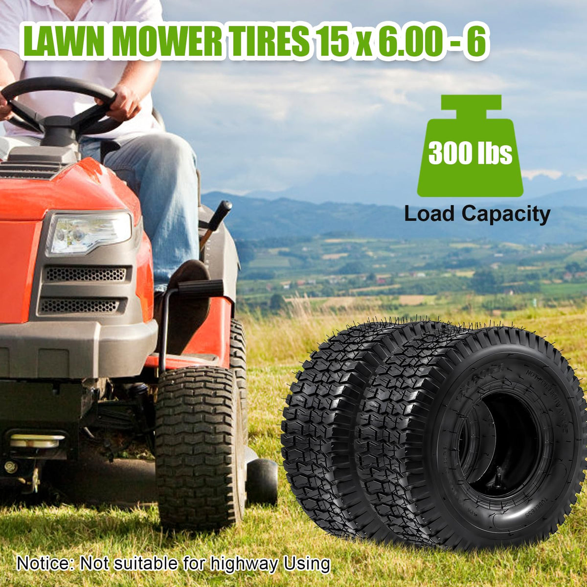 Soiiw front wheel assembly for riding mowers shows durable construction.