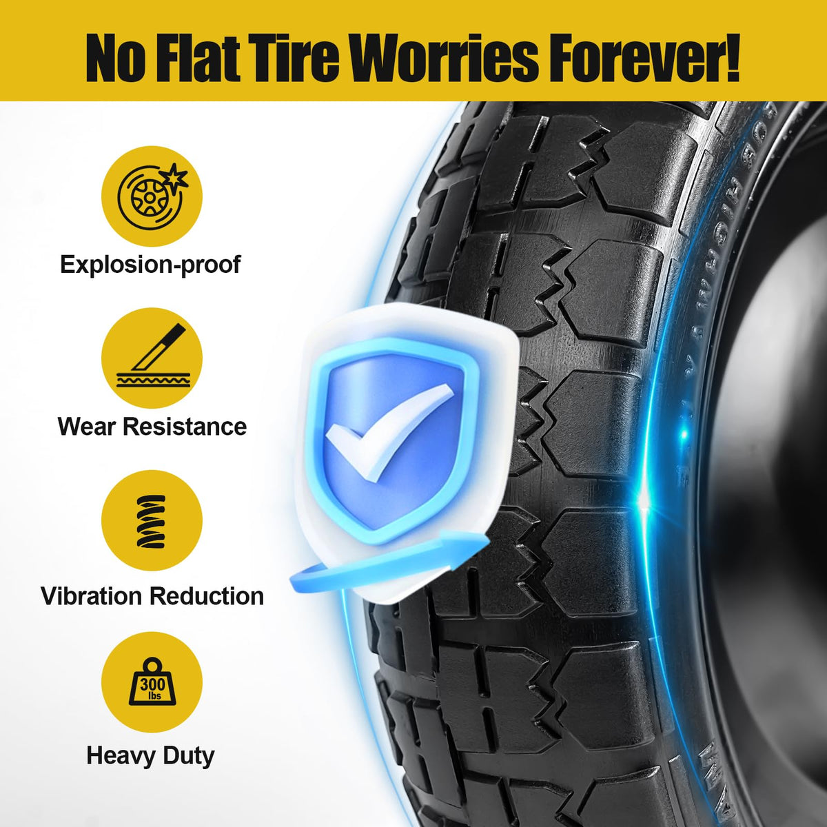 Soiiw universal-fit wheel for carts, hand trucks, and garden carts