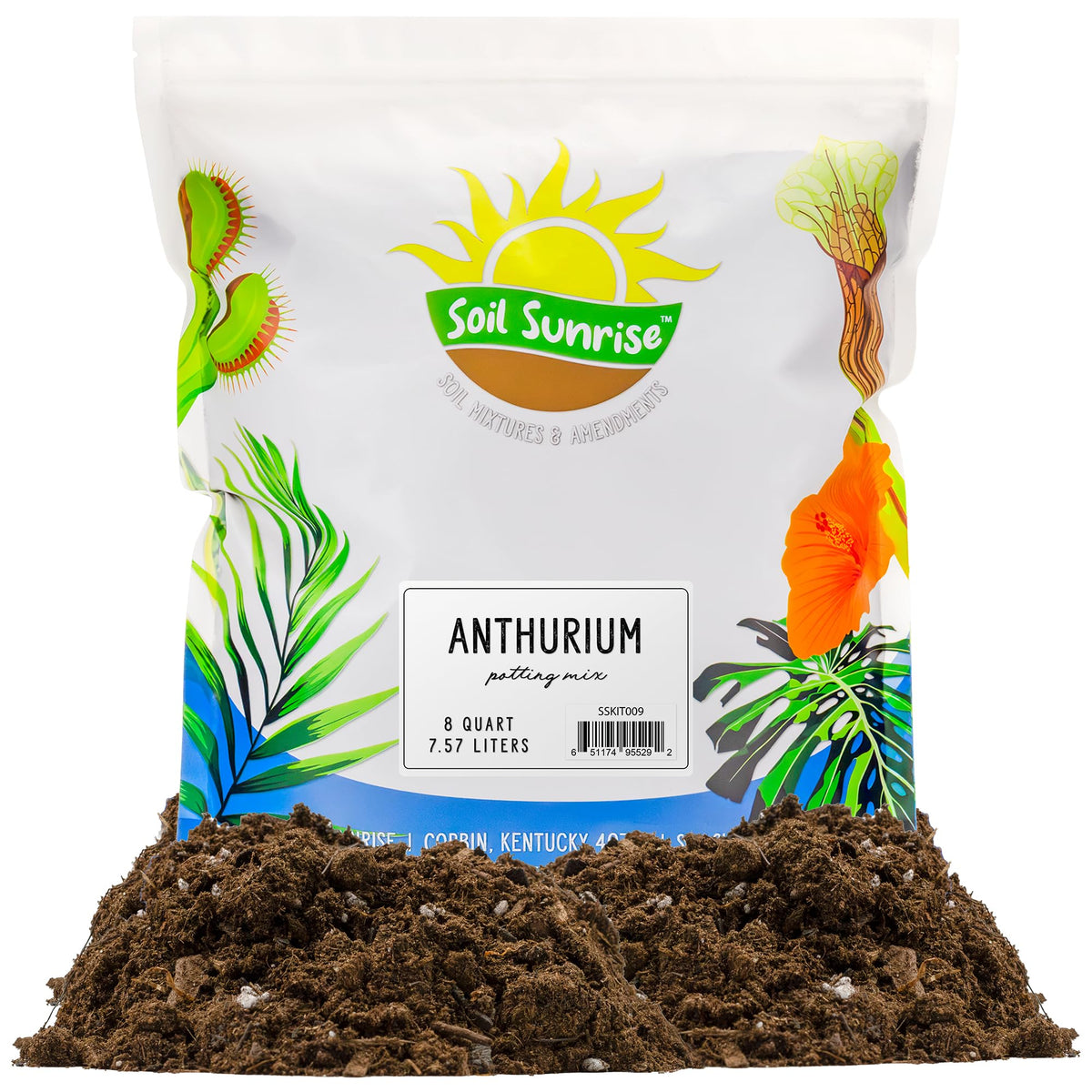 Soil Sunrise Anthurium potting soil 8qt bag for robust roots.