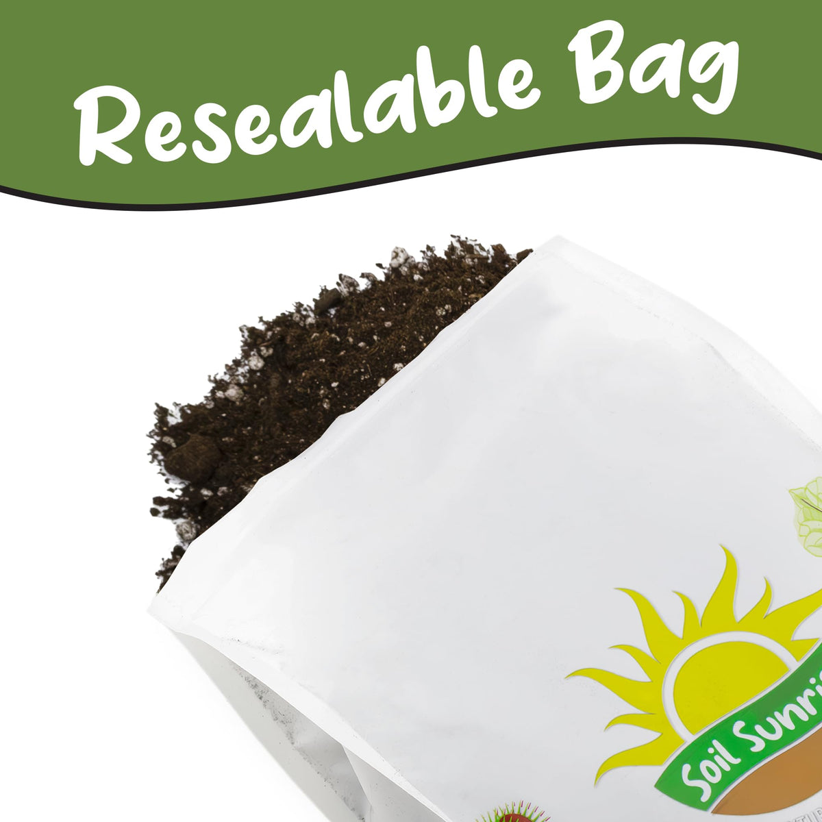 Soil Sunrise container gardening use shown with potted greenery