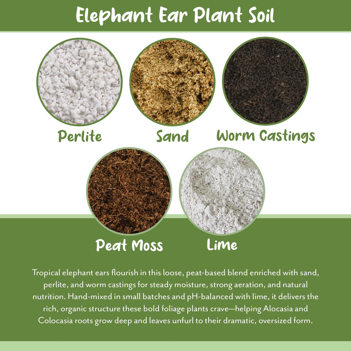 Soil Sunrise peat moss and lime blend closeup — gentle moisture and pH balance for sensitive varieties