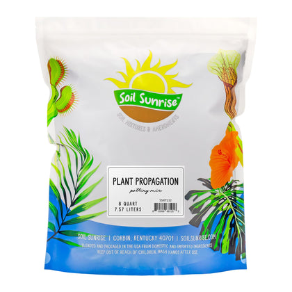 Soil Sunrise propagation potting mix 8-quart bag texture designed for rooting.