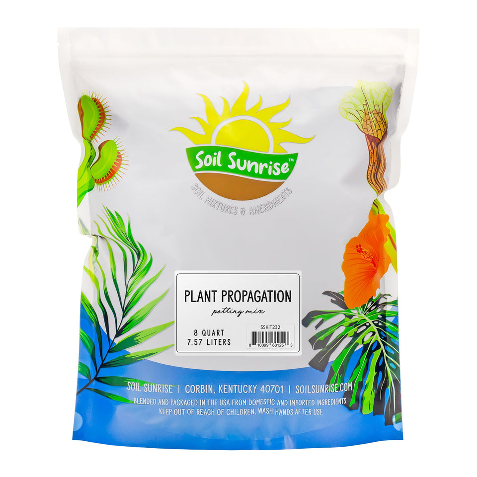 Soil Sunrise propagation potting mix 8-quart bag texture designed for rooting.