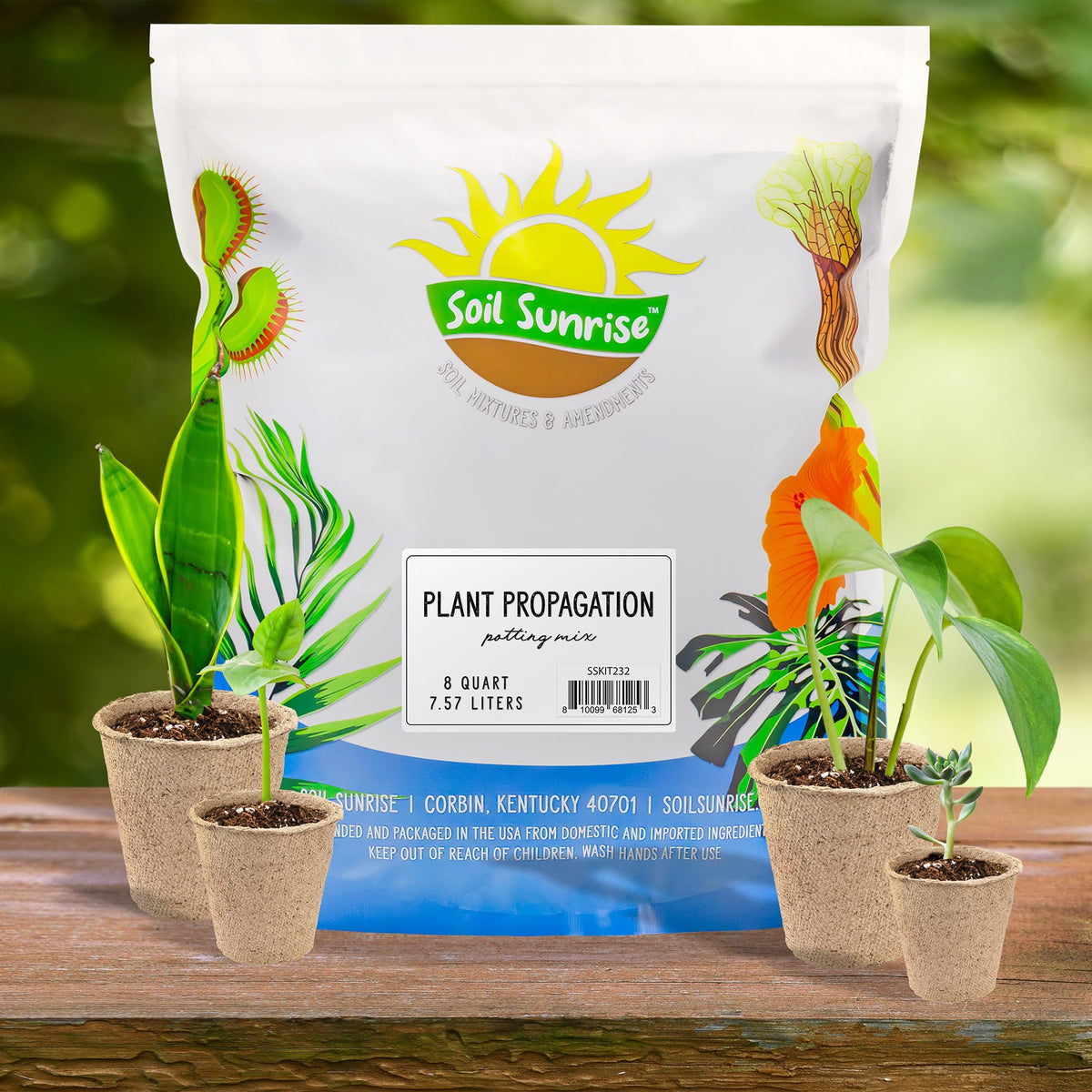 Soil Sunrise rooting-starter mix close-up showing balanced nutrients for cuttings.
