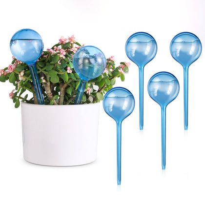 Soilagua 6-pack plastic watering globes steady moisture for roots