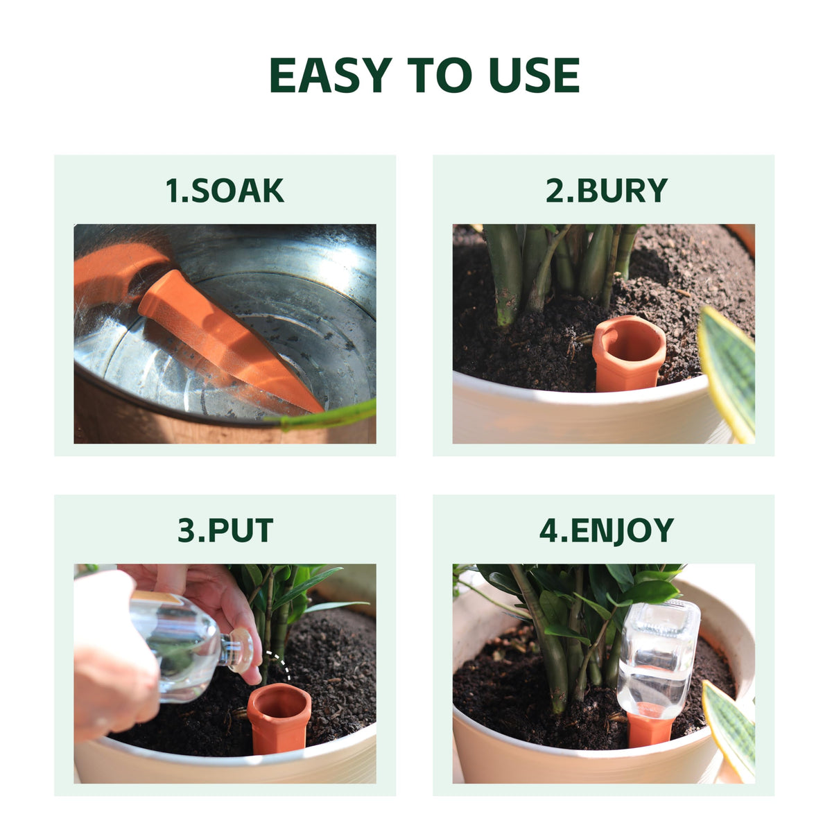 Soilagua automatic plant waterer system offers hands-free watering for busy days.