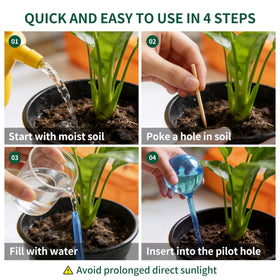 Soilagua durable plastic water globes long-term use indoors outdoors