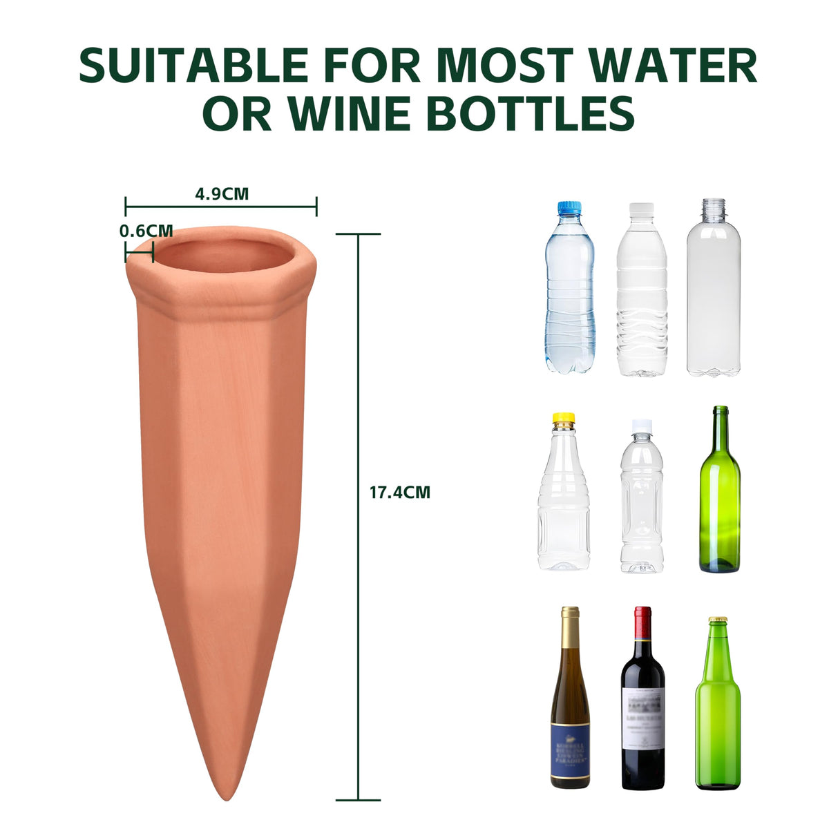 Soilagua spike and lid side view featuring compact design